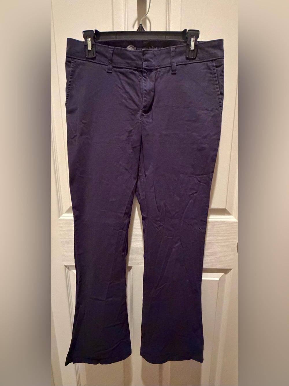 Dickies Crafted for Women Stretch Twill Bootcut Chino Pants Dark Navy Size 10R